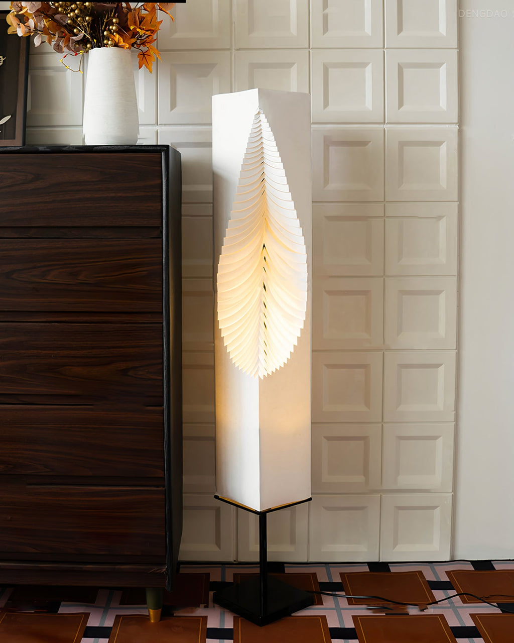 VERDANT GLOW BOTANICAL FLOOR LANTERN