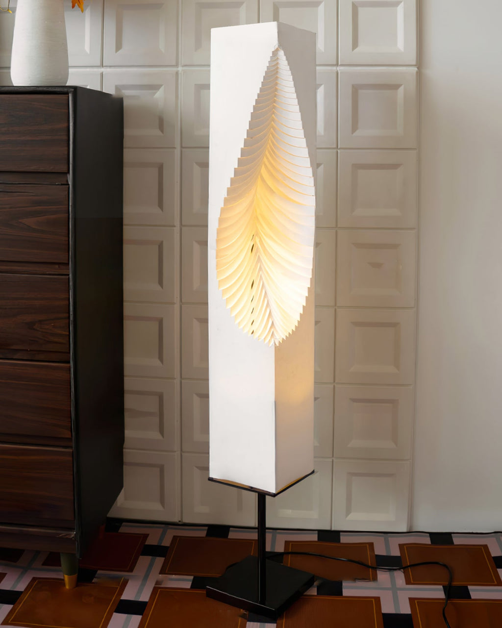 VERDANT GLOW BOTANICAL FLOOR LANTERN