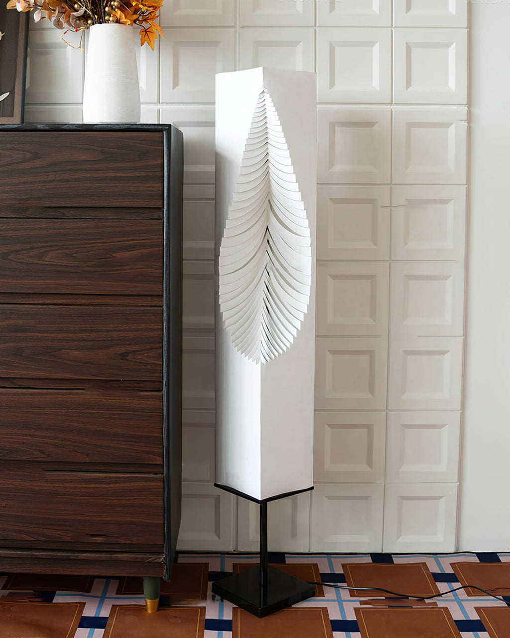 VERDANT GLOW BOTANICAL FLOOR LANTERN