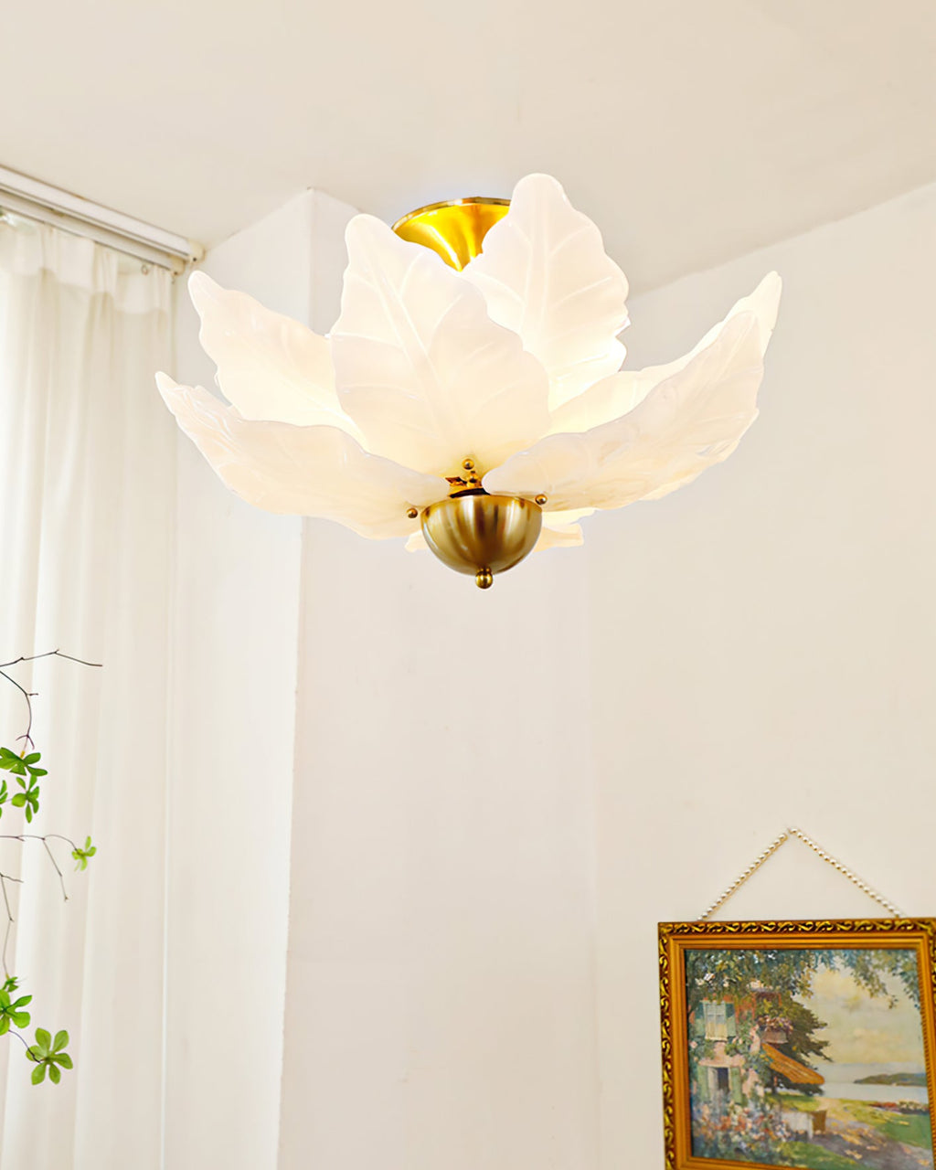 THISTLEDALE FOLIAGE GLASS CEILING LIGHT