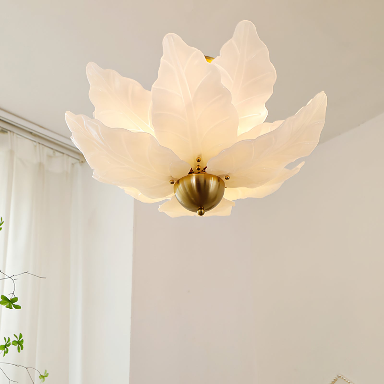 THISTLEDALE FOLIAGE GLASS CEILING LIGHT