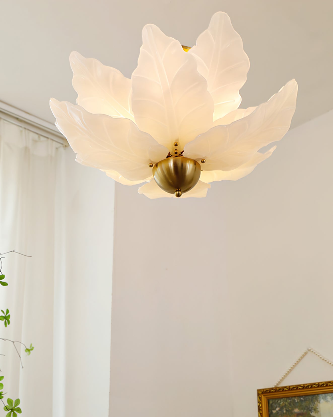 THISTLEDALE FOLIAGE GLASS CEILING LIGHT