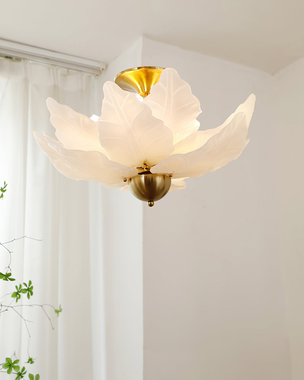 THISTLEDALE FOLIAGE GLASS CEILING LIGHT