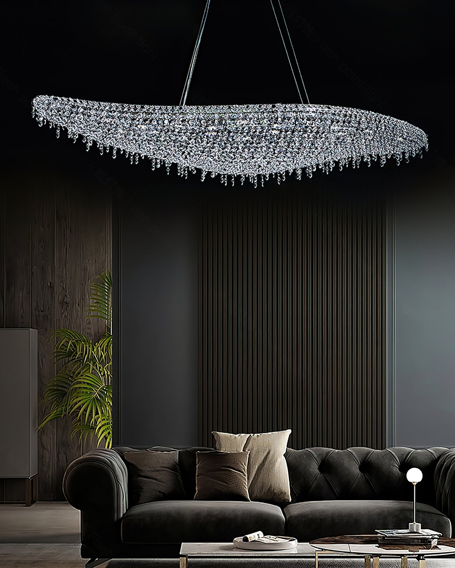 VIVIENNE CRYSTAL LEAF CANDELABRA
