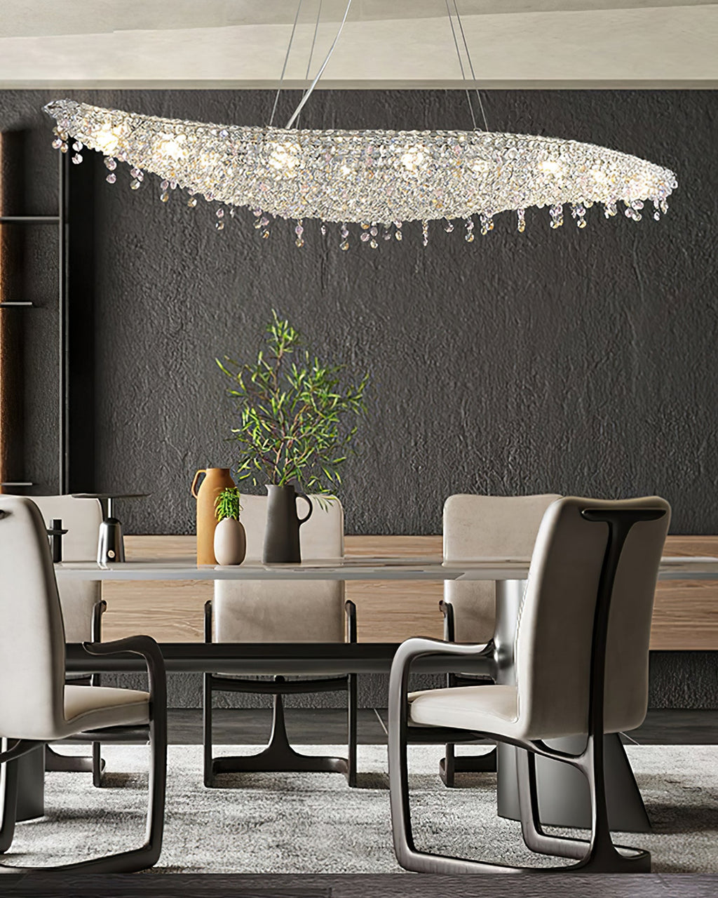 VIVIENNE CRYSTAL LEAF CANDELABRA