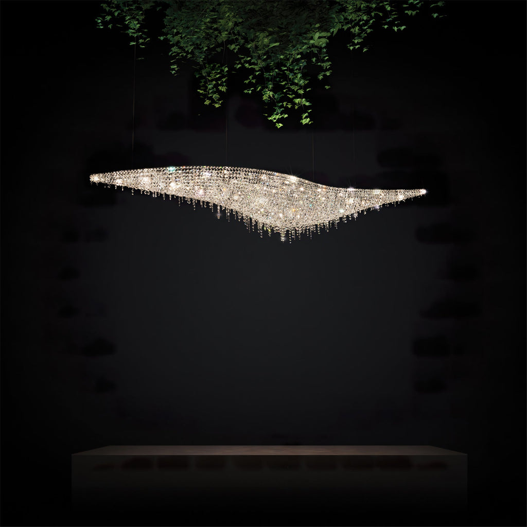 VIVIENNE CRYSTAL LEAF CANDELABRA