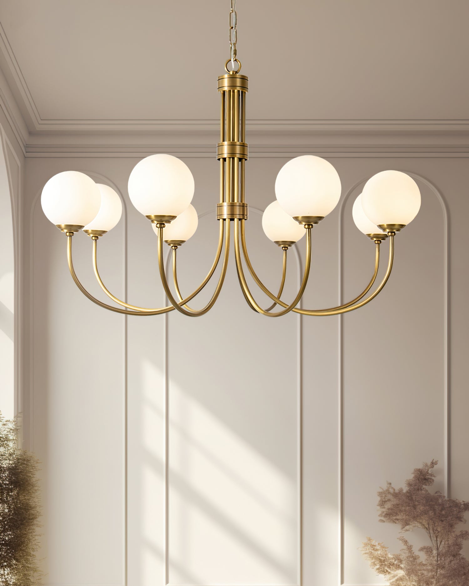 WINTHROP GILDED ORB CEILING LIGHT