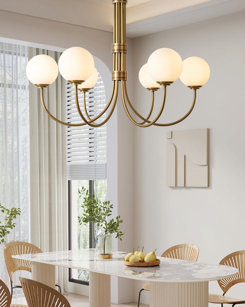WINTHROP GILDED ORB CEILING LIGHT