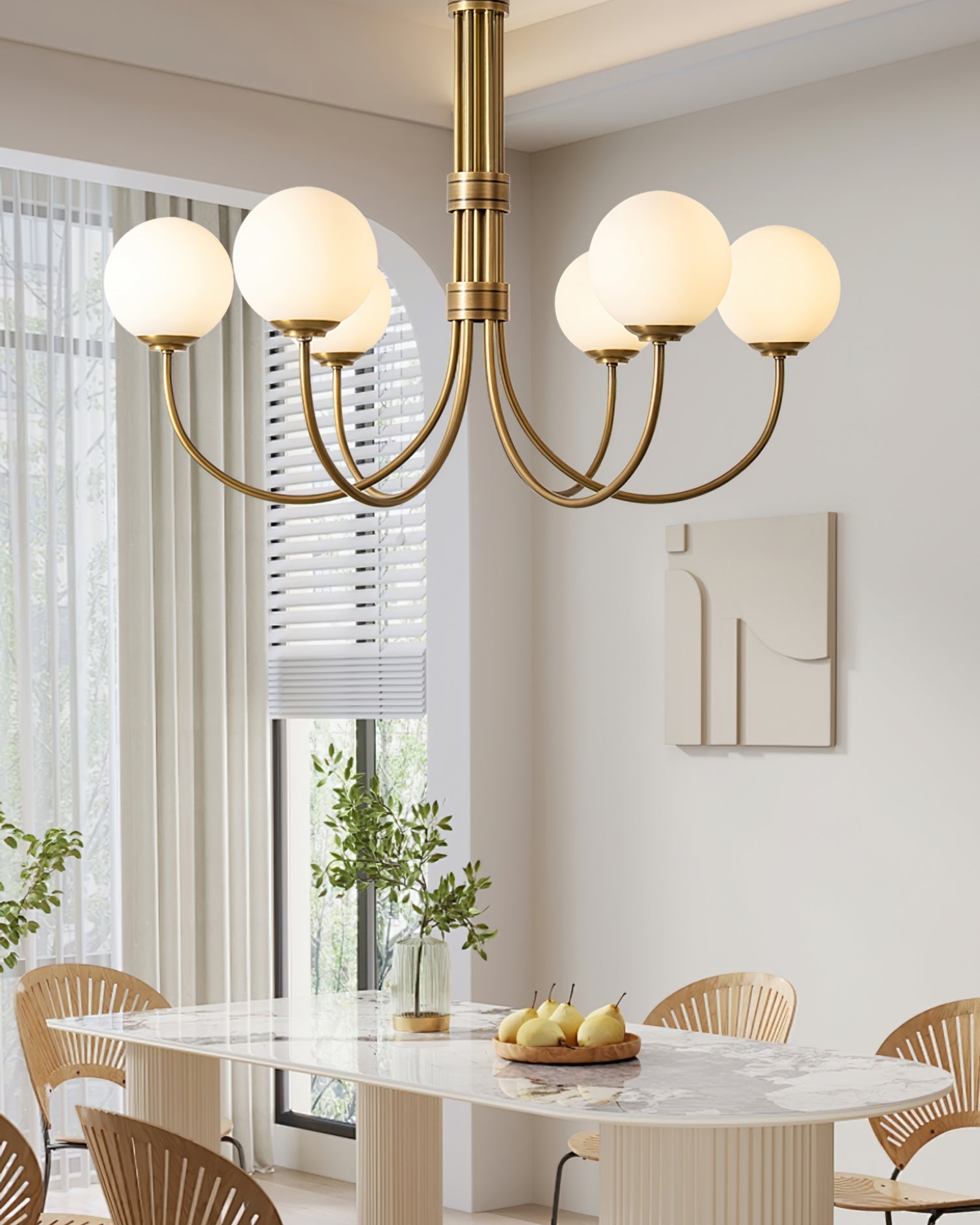 WINTHROP GILDED ORB CEILING LIGHT