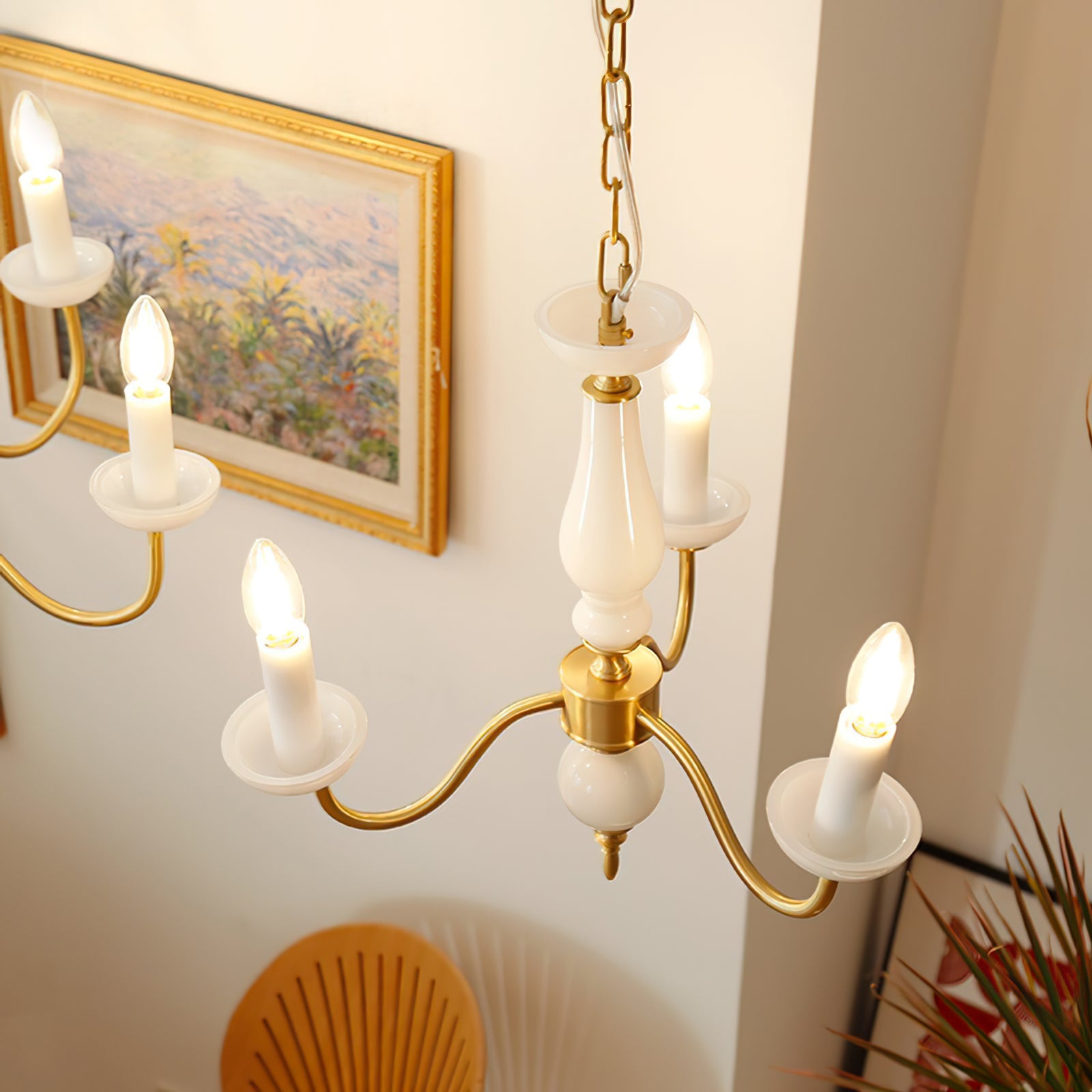 VERITY WAXED AMBER CRYSTAL LANTERN