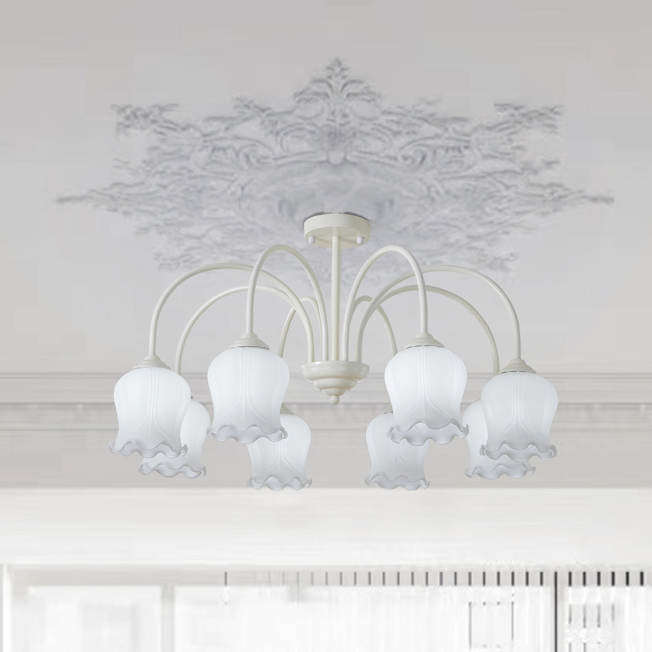 FLORENCE BLOOM CRYSTAL CEILING LIGHT