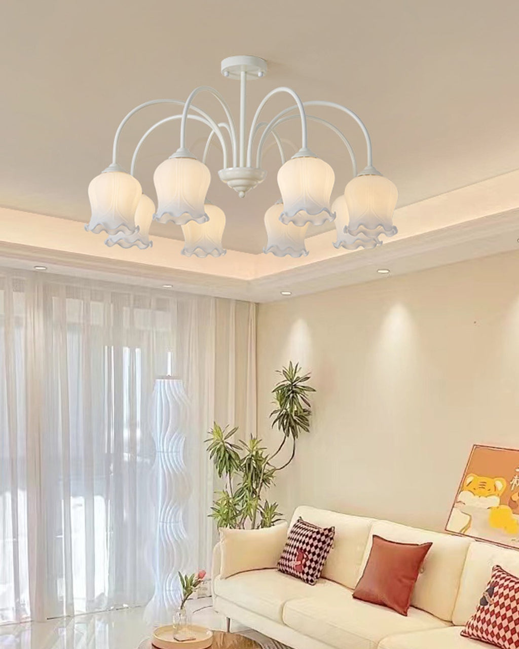 FLORENCE BLOOM CRYSTAL CEILING LIGHT