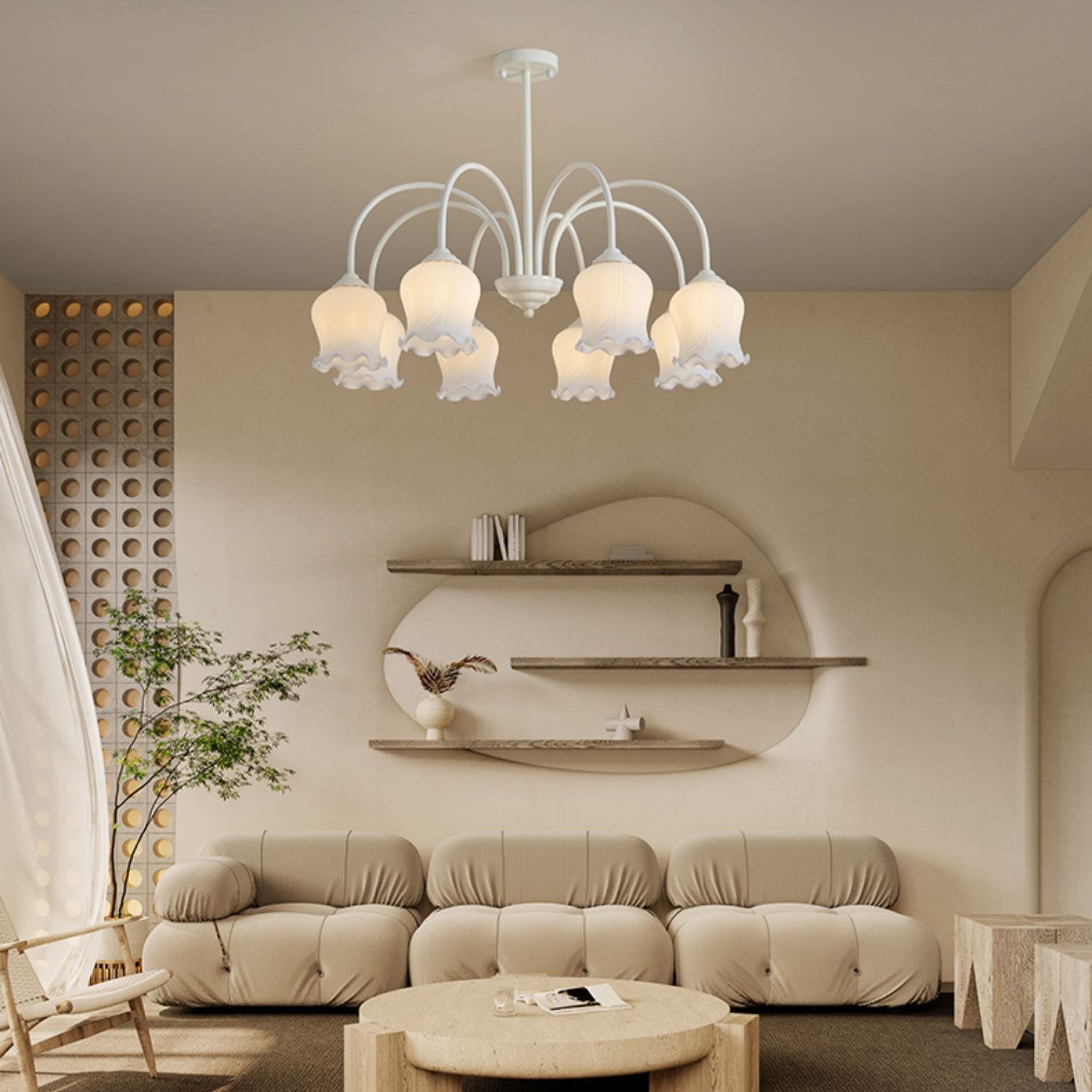 FLORENCE BLOOM CRYSTAL CEILING LIGHT