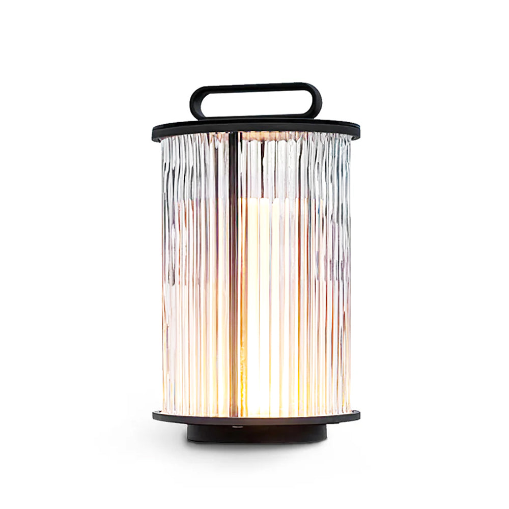 WINTHROP SOLAR-POWERED GLASS TABLE LANTERN