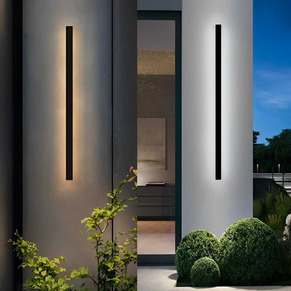 WINTHROP SLIMLINE SOLAR WALL LANTERN, WATER-RESISTANT BLACK FINISH