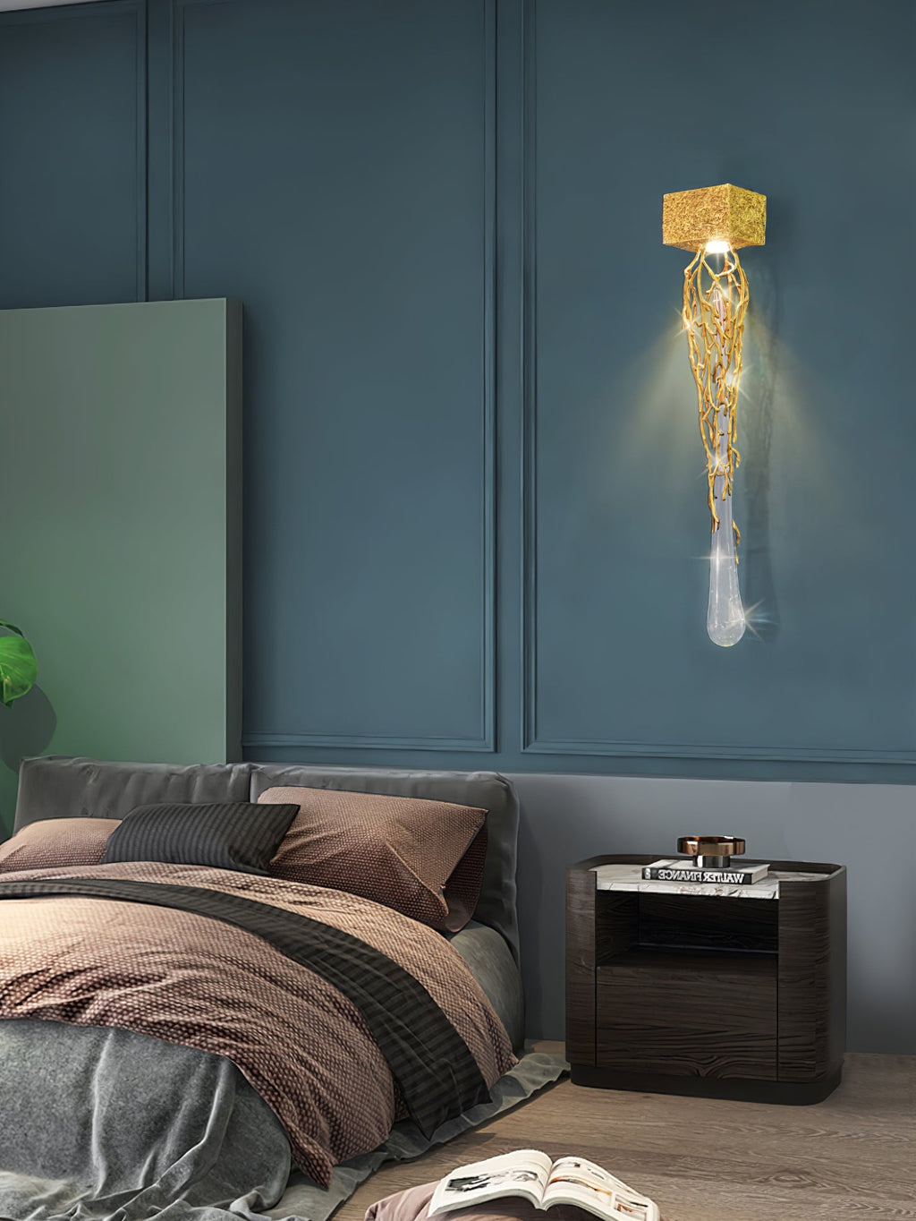 RIVERTON GLASS DROPLET WALL SCONCE