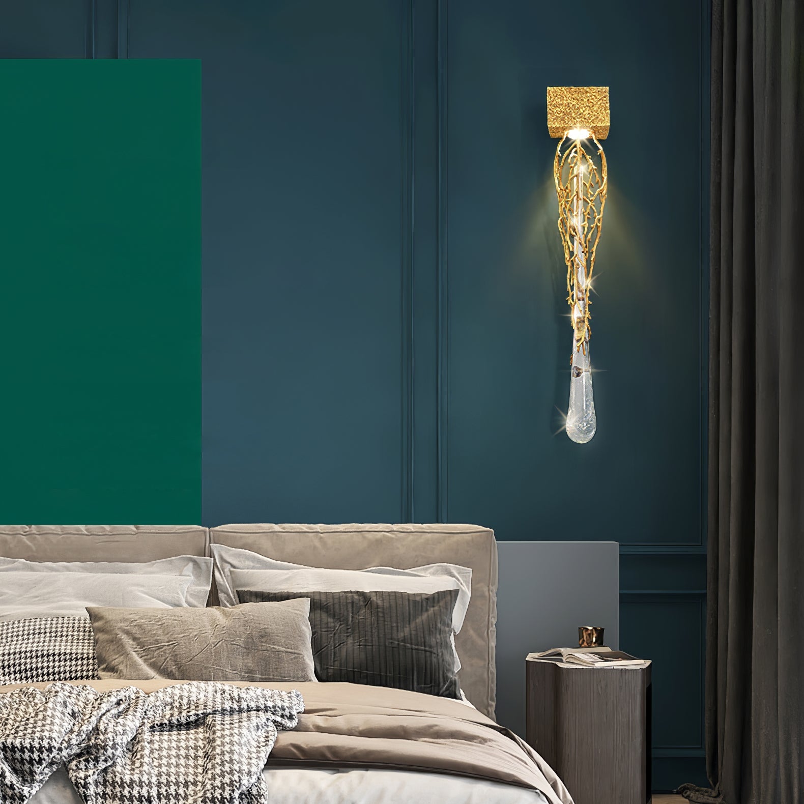 RIVERTON GLASS DROPLET WALL SCONCE