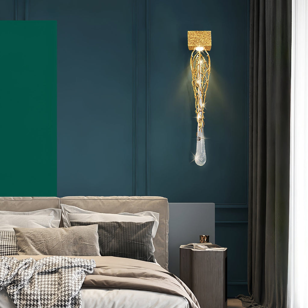 RIVERTON GLASS DROPLET WALL SCONCE