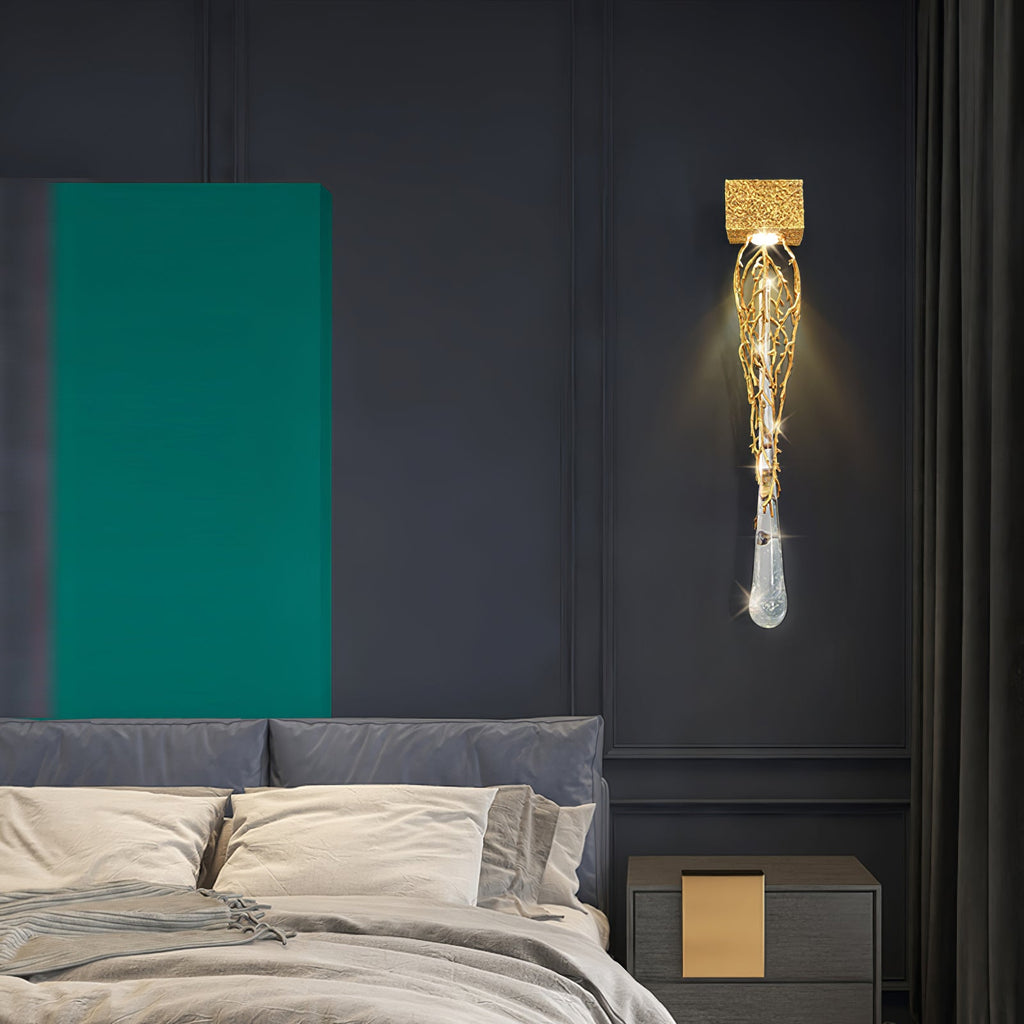 RIVERTON GLASS DROPLET WALL SCONCE