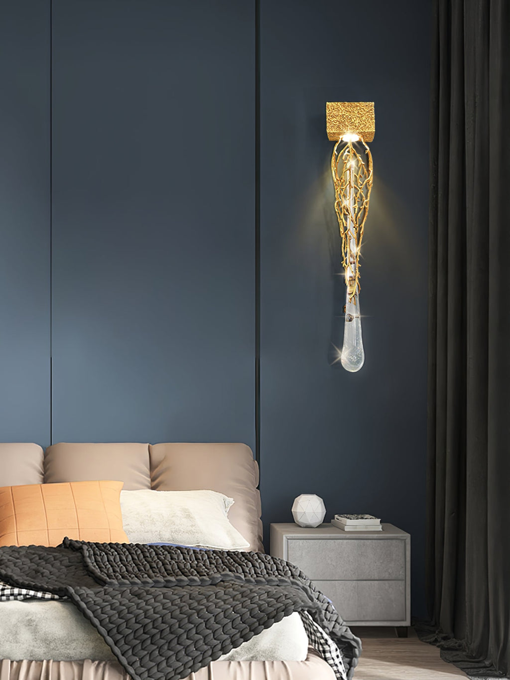 RIVERTON GLASS DROPLET WALL SCONCE