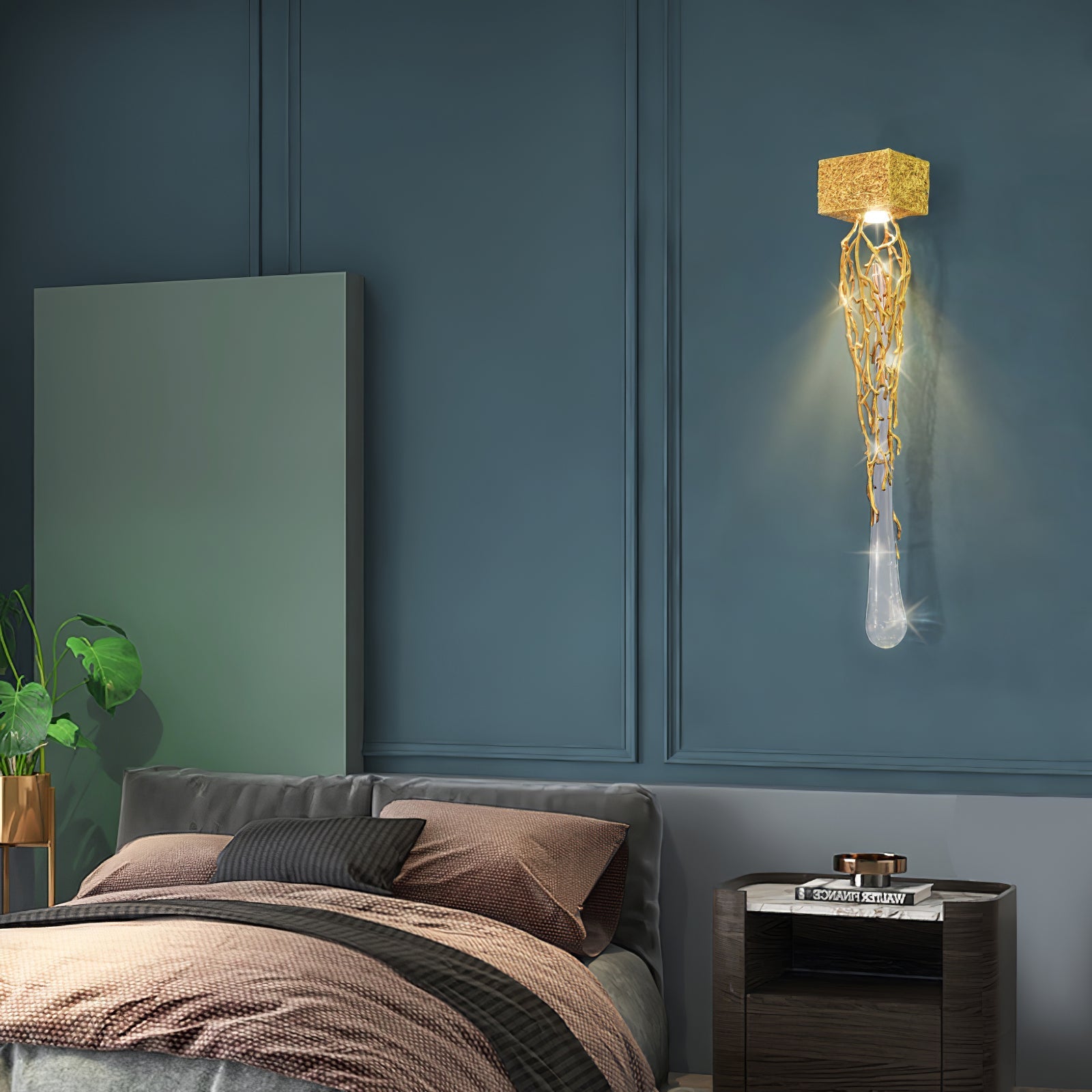 RIVERTON GLASS DROPLET WALL SCONCE