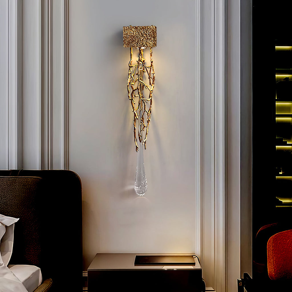 RIVERTON GLASS DROPLET WALL SCONCE