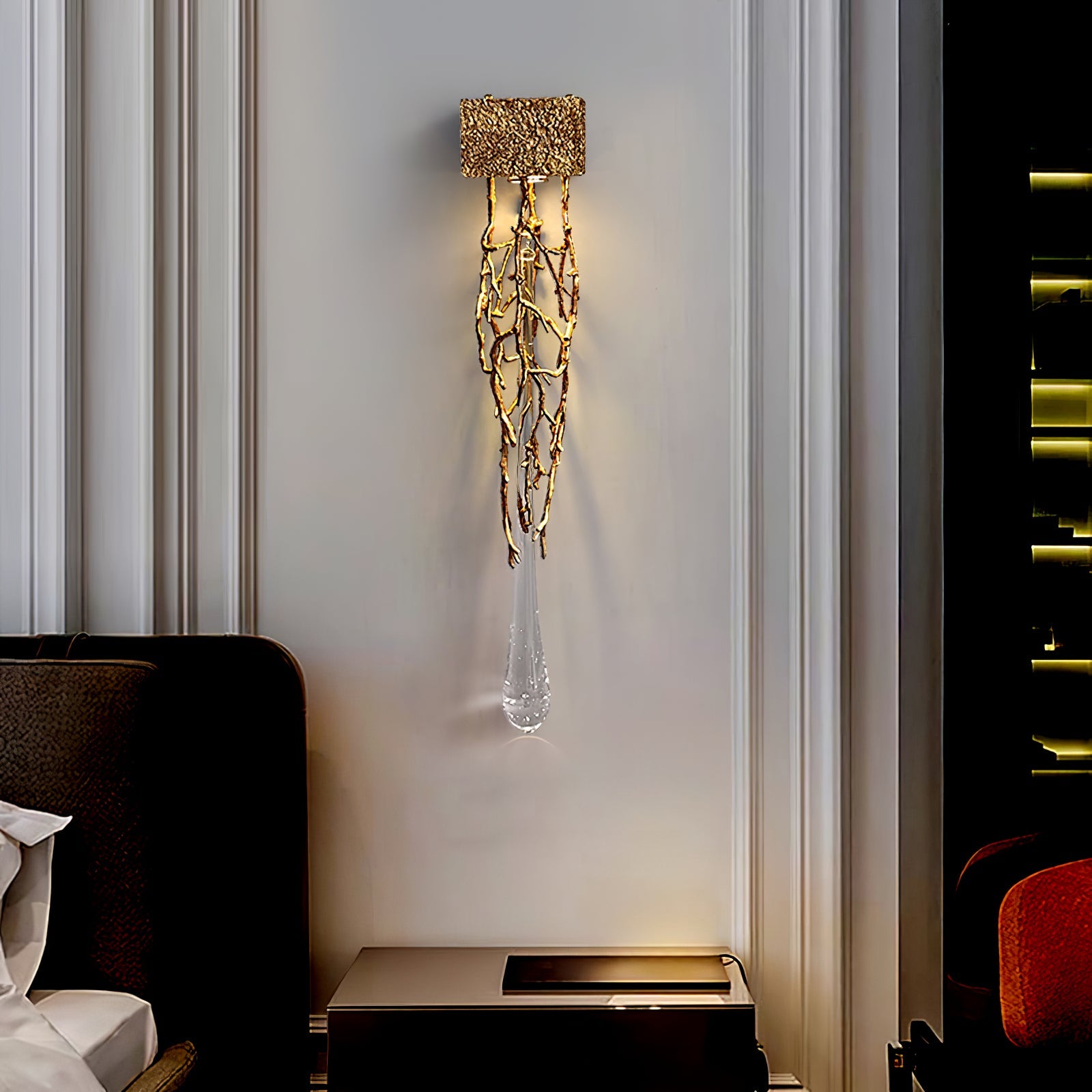 RIVERTON GLASS DROPLET WALL SCONCE