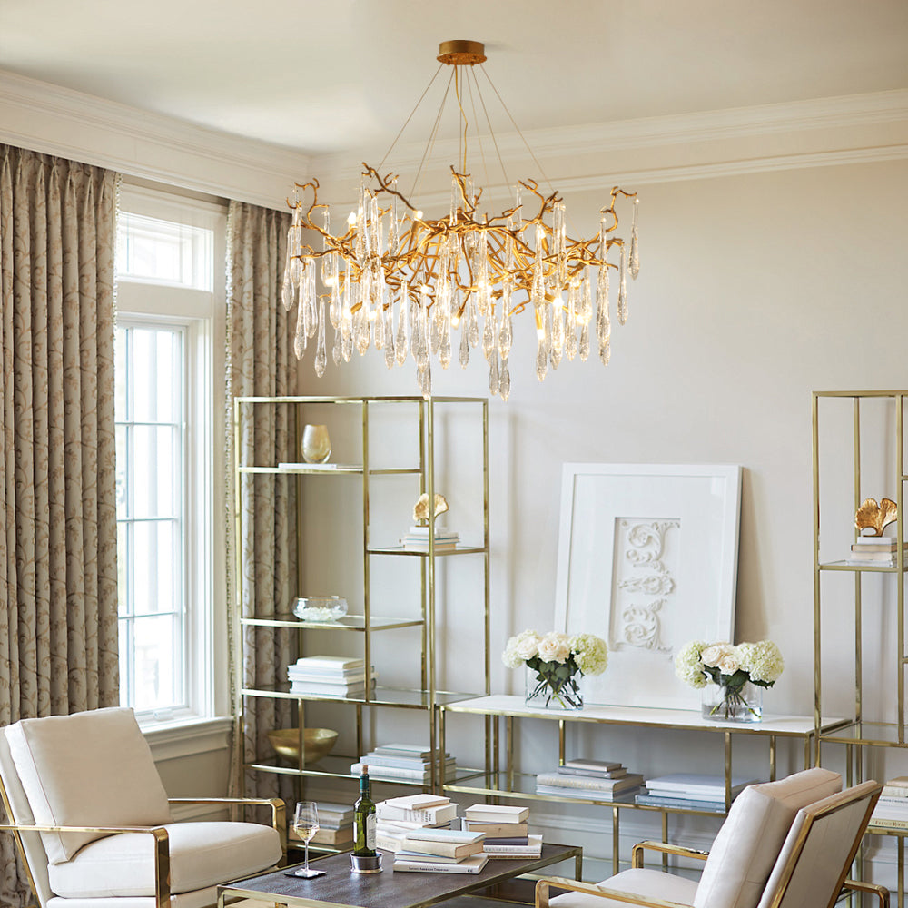 WINTHROP CRYSTAL LANTERN CHANDELIER