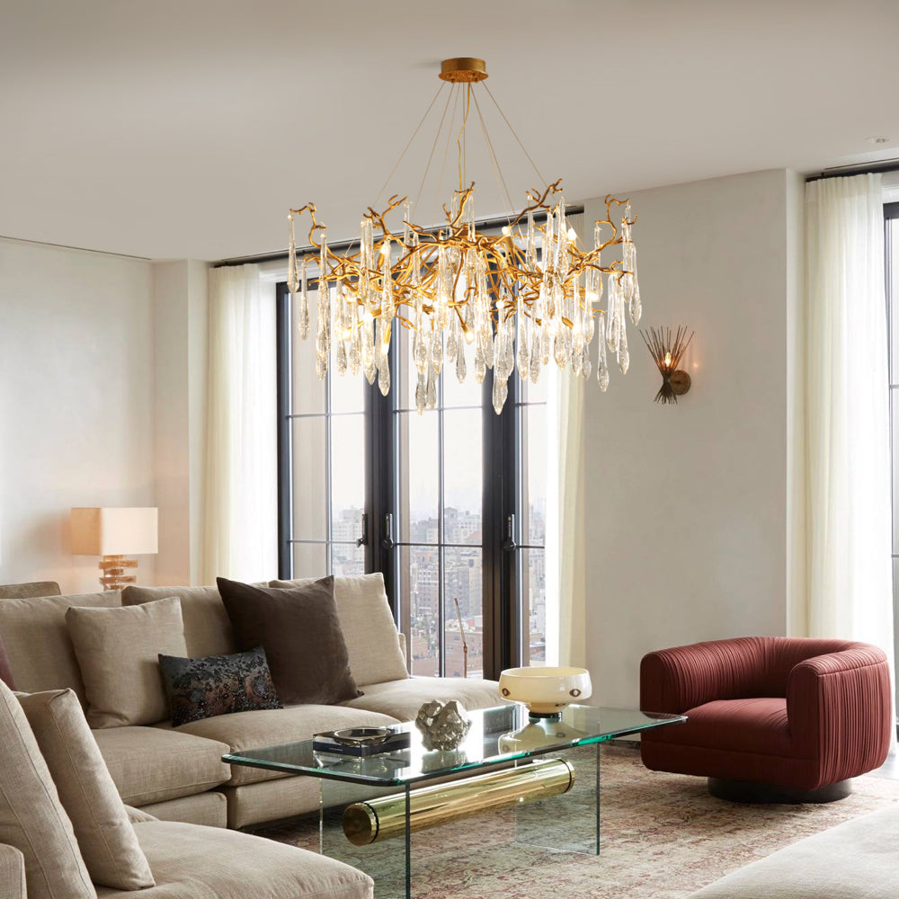 WINTHROP CRYSTAL LANTERN CHANDELIER