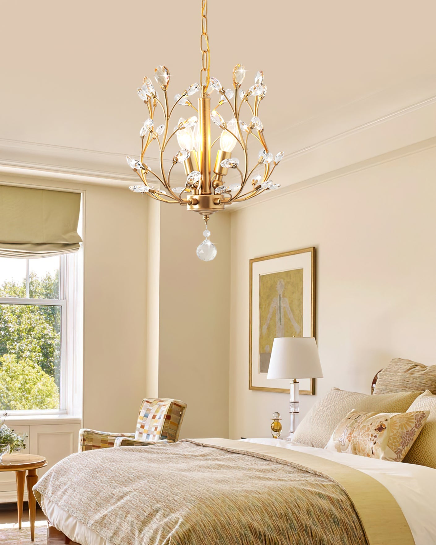 WHITBY CRYSTAL DROPLET HANGING LAMP