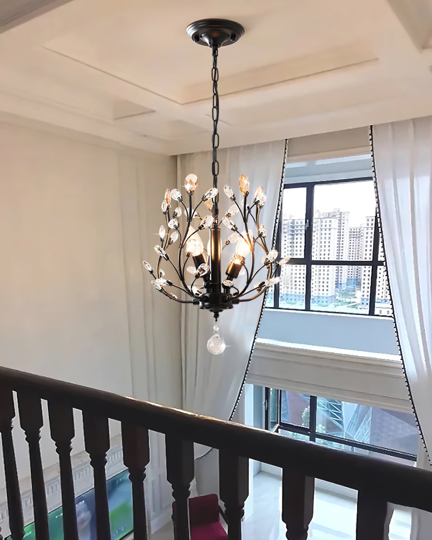 WHITBY CRYSTAL DROPLET HANGING LAMP