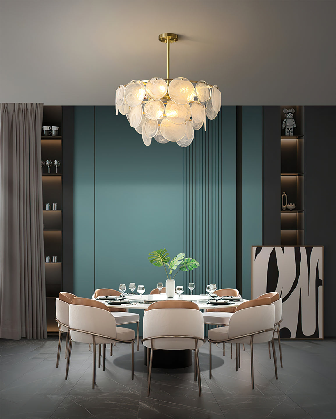 VANDERBILT CRYSTAL RAIN CHANDELIER
