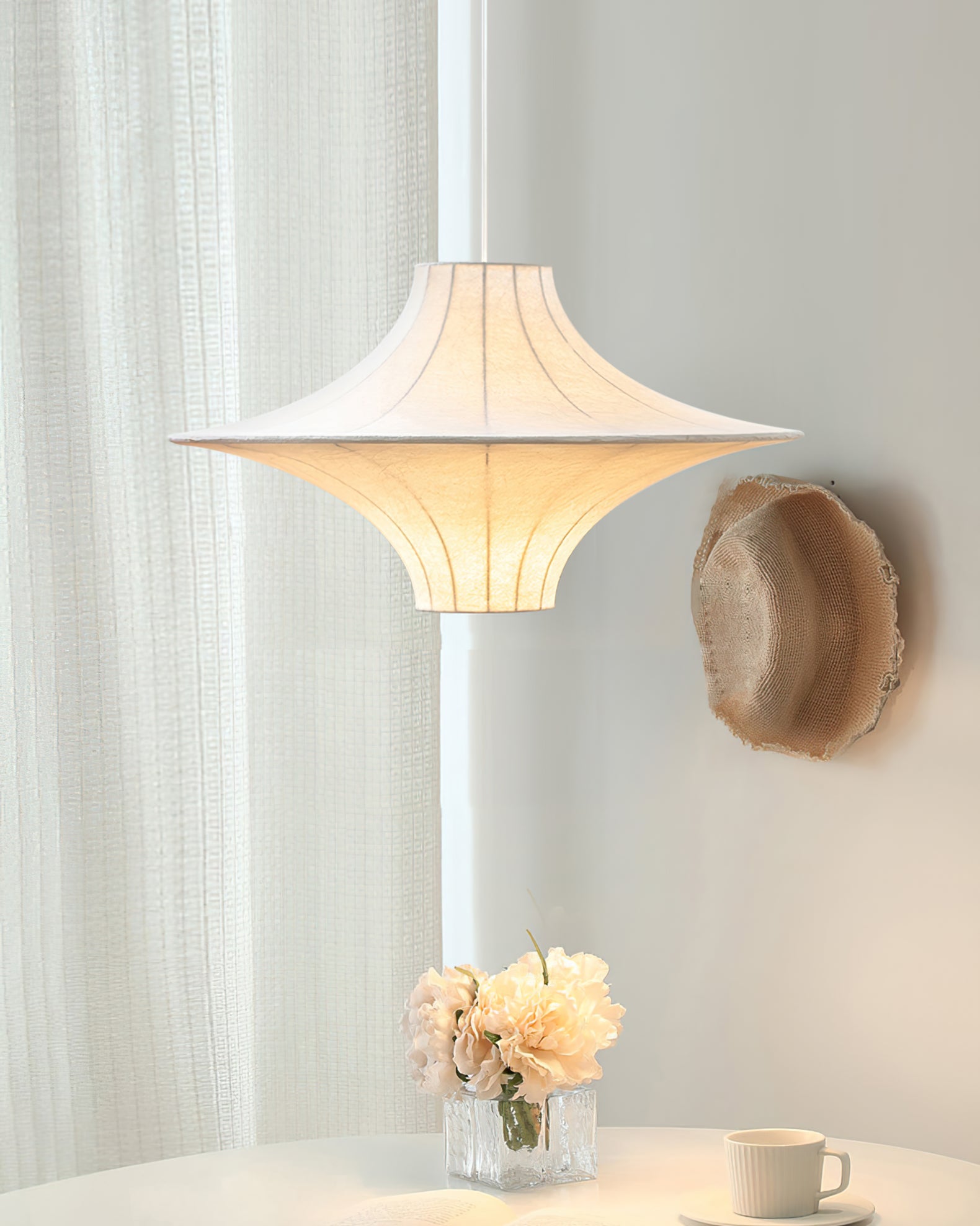 HEATHCLIFF SILK DRAPED HANGING LANTERN