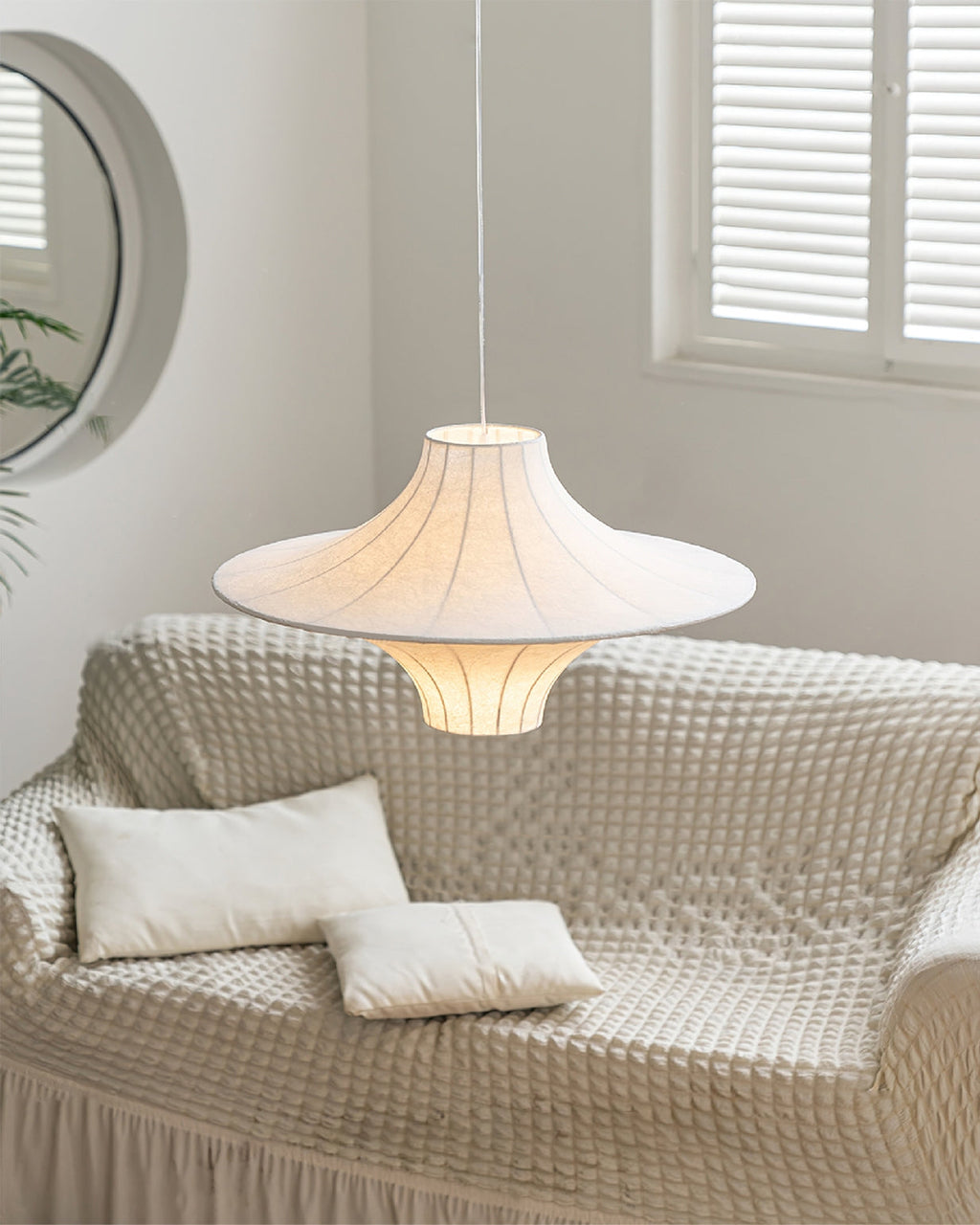 HEATHCLIFF SILK DRAPED HANGING LANTERN