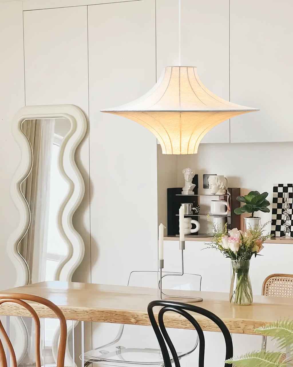 HEATHCLIFF SILK DRAPED HANGING LANTERN