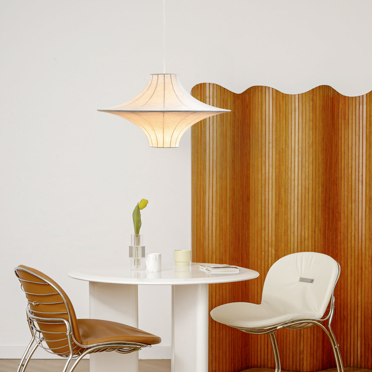 HEATHCLIFF SILK DRAPED HANGING LANTERN