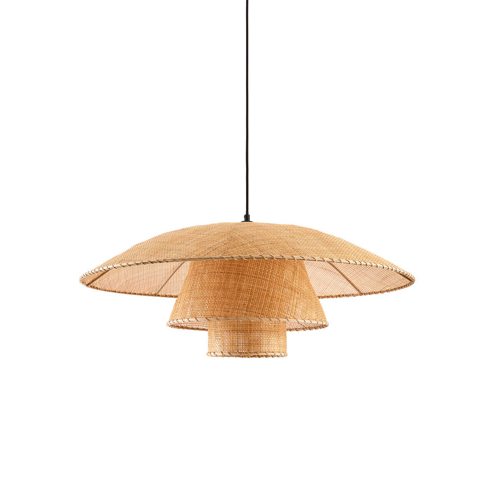 WINTHORPE WOVEN RATTAN HANGING LAMP
