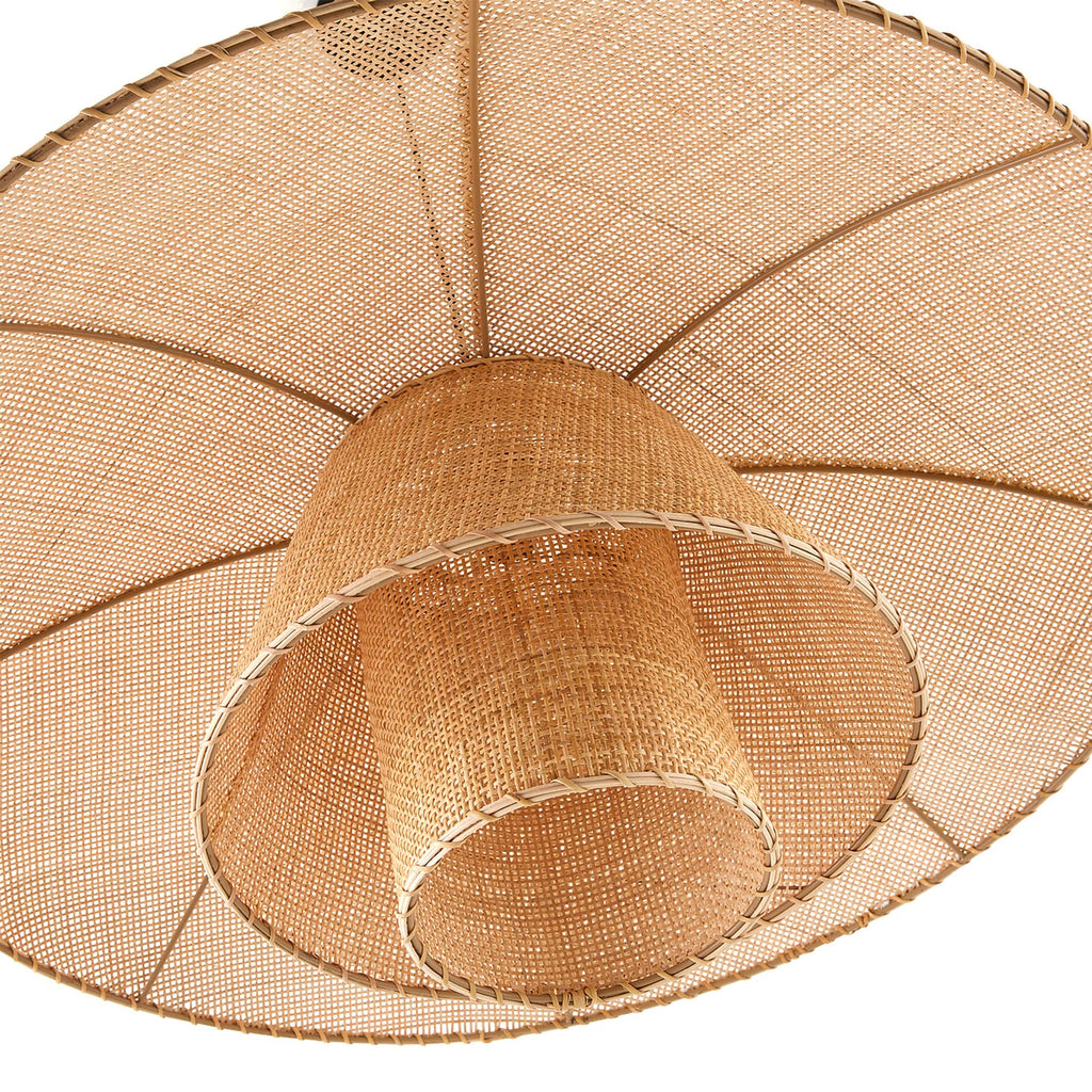 WINTHORPE WOVEN RATTAN HANGING LAMP