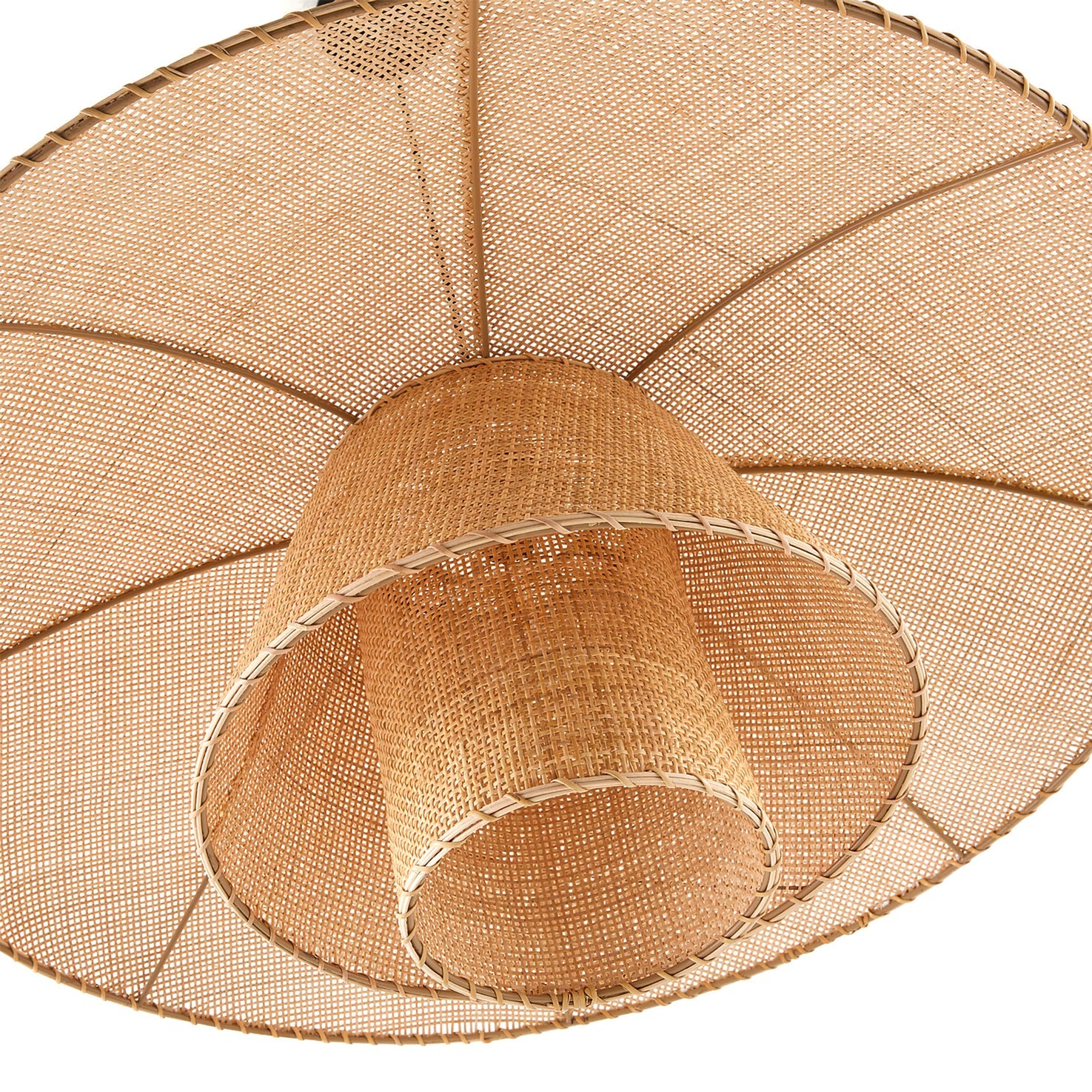 WINTHORPE WOVEN RATTAN HANGING LAMP