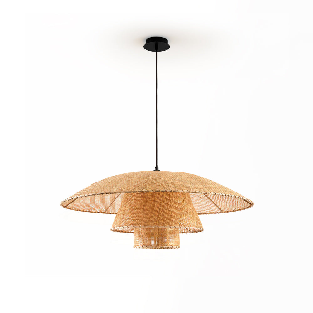 WINTHORPE WOVEN RATTAN HANGING LAMP