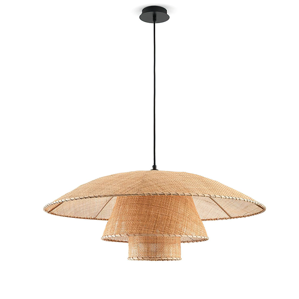 WINTHORPE WOVEN RATTAN HANGING LAMP