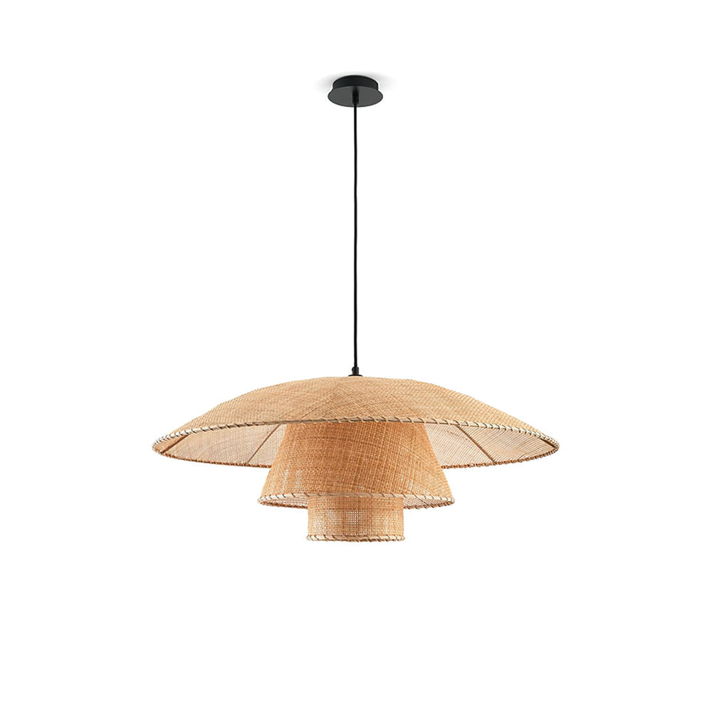 WINTHORPE WOVEN RATTAN HANGING LAMP