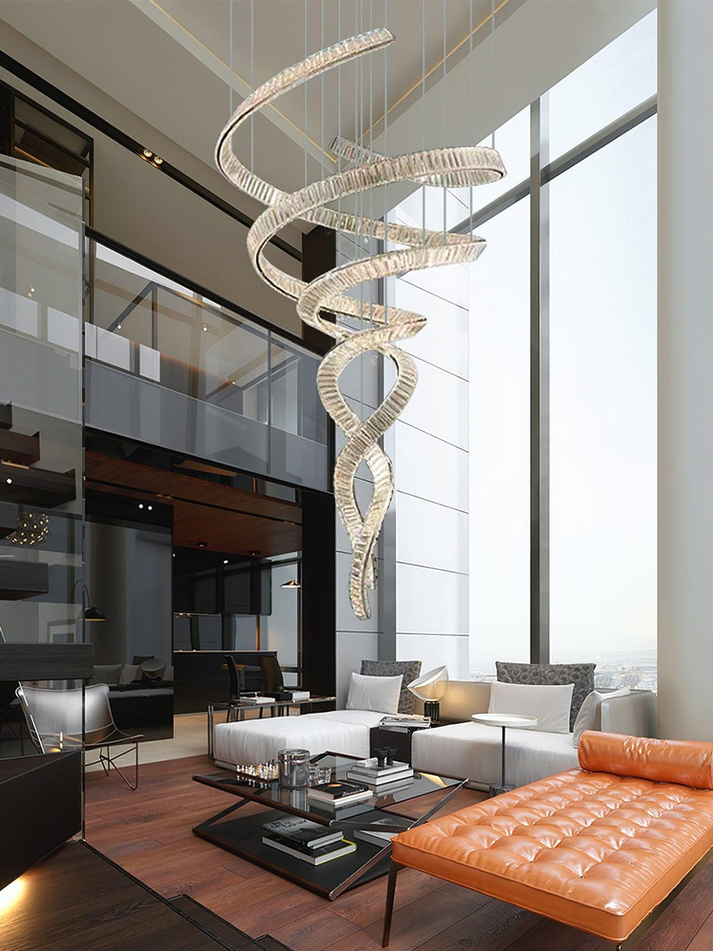 WINTHROP TWISTED CRYSTAL CEILING LUMINAIRE