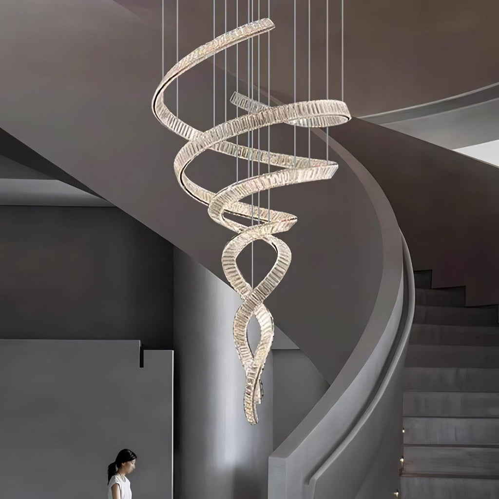 WINTHROP TWISTED CRYSTAL CEILING LUMINAIRE