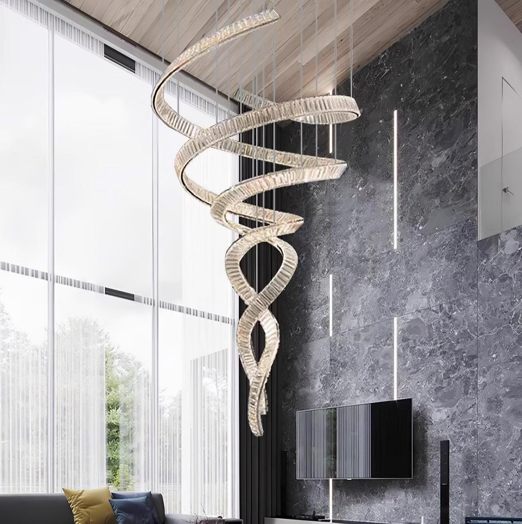 WINTHROP TWISTED CRYSTAL CEILING LUMINAIRE