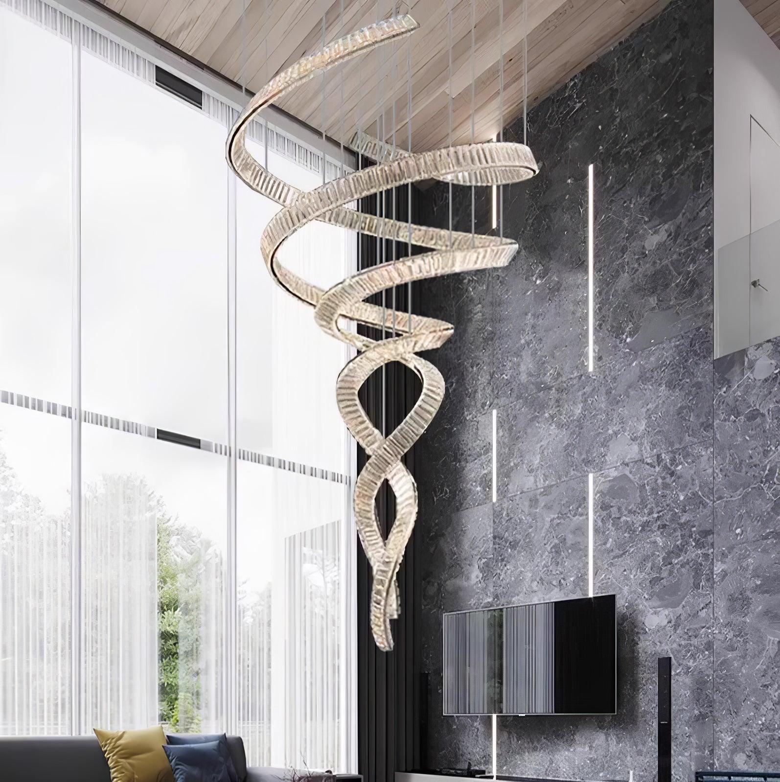 WINTHROP TWISTED CRYSTAL CEILING LUMINAIRE