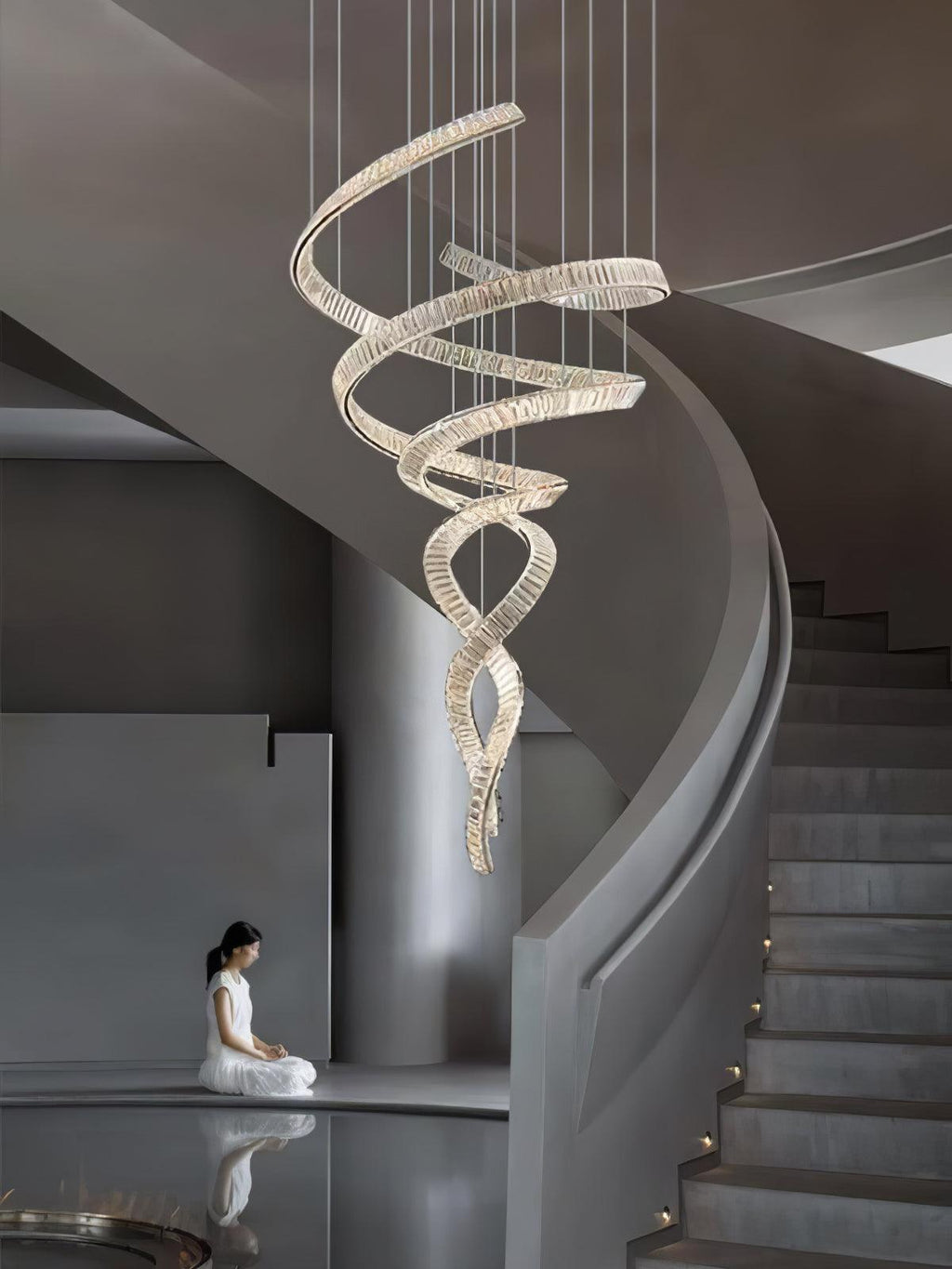 WINTHROP TWISTED CRYSTAL CEILING LUMINAIRE