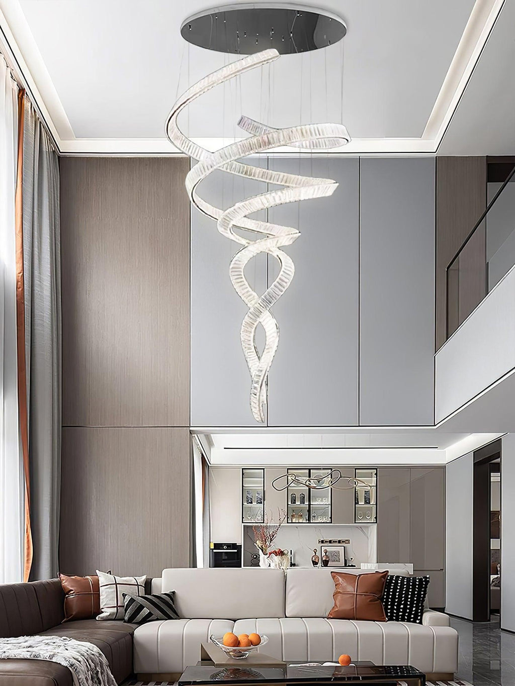 WINTHROP TWISTED CRYSTAL CEILING LUMINAIRE
