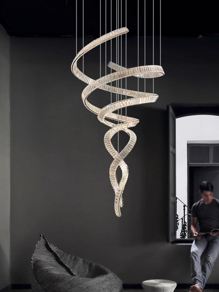 WINTHROP TWISTED CRYSTAL CEILING LUMINAIRE