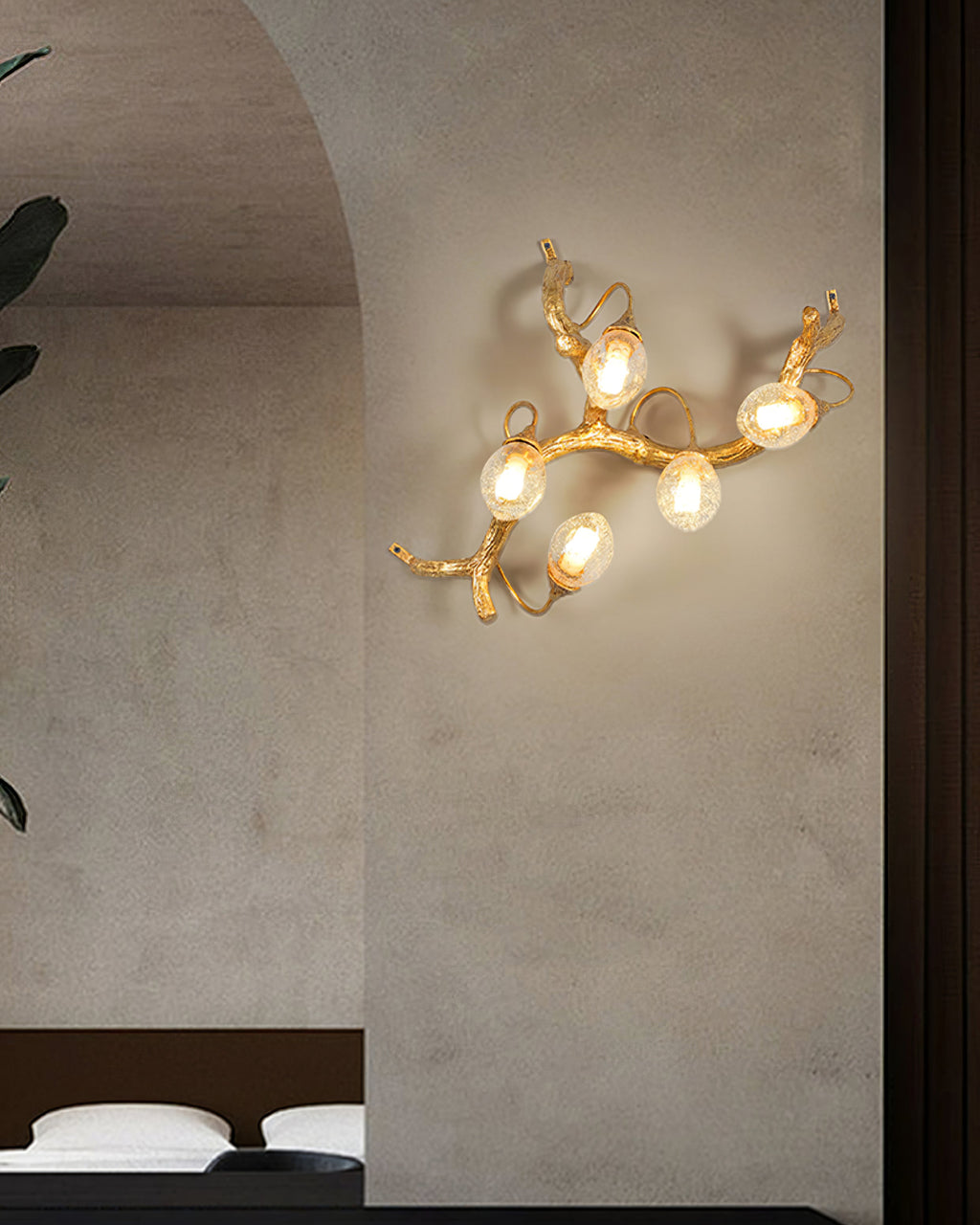 WINTHROP TARNISHED BRASS WALL SCONCE